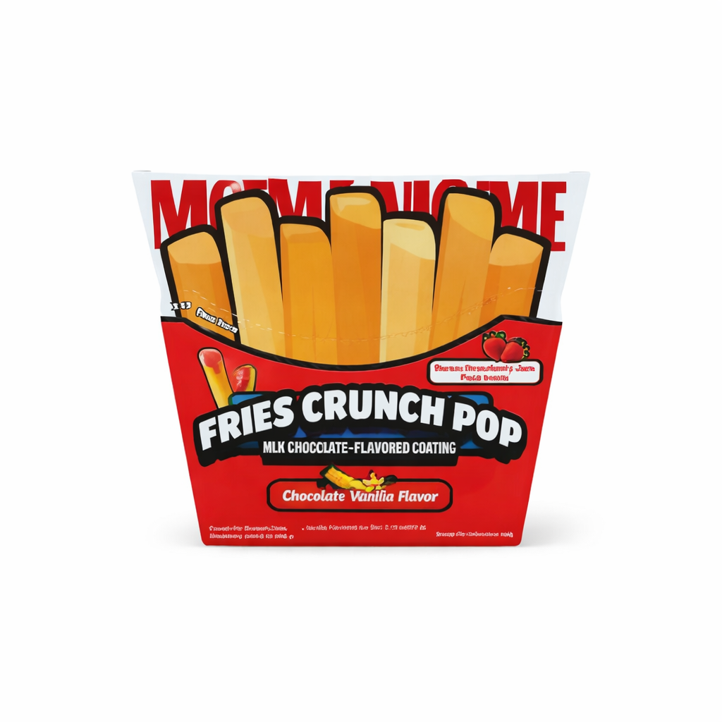 Fries Crunch Pop - Glace Vanille Coulis Fraise
