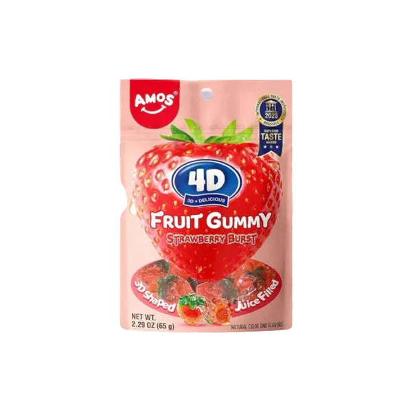 Amos 4D Fruit Gummy Strawberry Burst