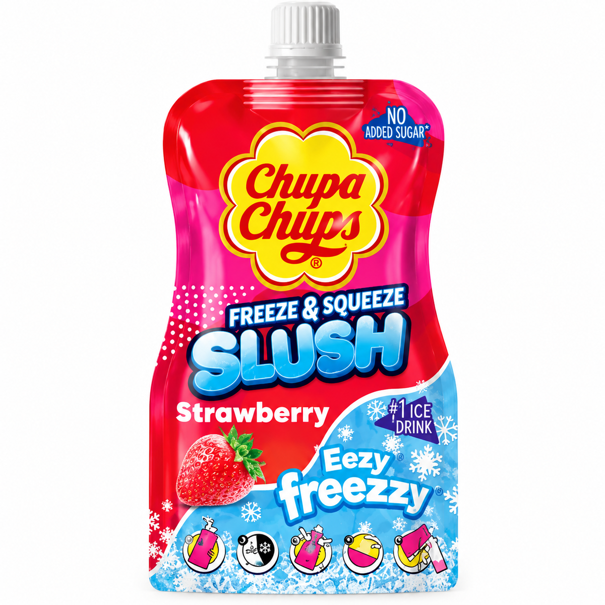 Chupa Chups Freeze & Squeeze Slush Granita  Strawberry