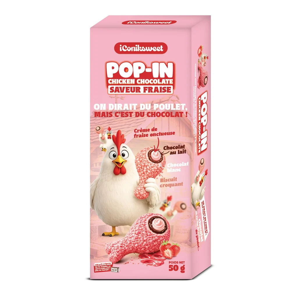 Pop-In Chicken Chocolate – Saveur Fraise